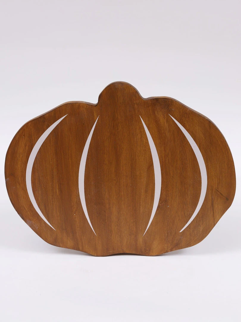 Inspire Me! Home Decor KITCHEN Wood Pumpkin Board With White Details 4 Inspire Me! Home Decor KITCHEN Wood Pumpkin Board With White Details