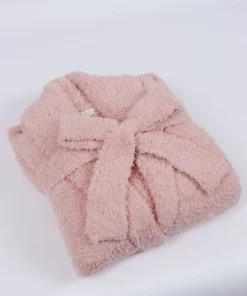 Inspire Me! Home Decor Blush Pink Plush Bath Robe With Pockets (2 Sizes)