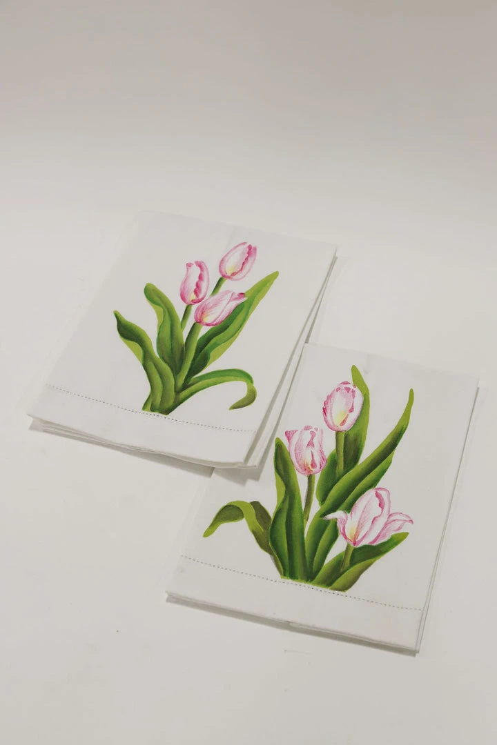 Inspire Me! Home Decor Pink Tulip Kitchen Towels (Set Of 2) 6 Inspire Me! Home Decor Pink Tulip Kitchen Towels (Set Of 2)