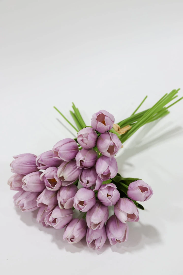 Inspire Me! Home Decor Real Touch Purple Tulip Bundle (3 Shades) 3 Inspire Me! Home Decor Real Touch Purple Tulip Bundle (3 Shades)