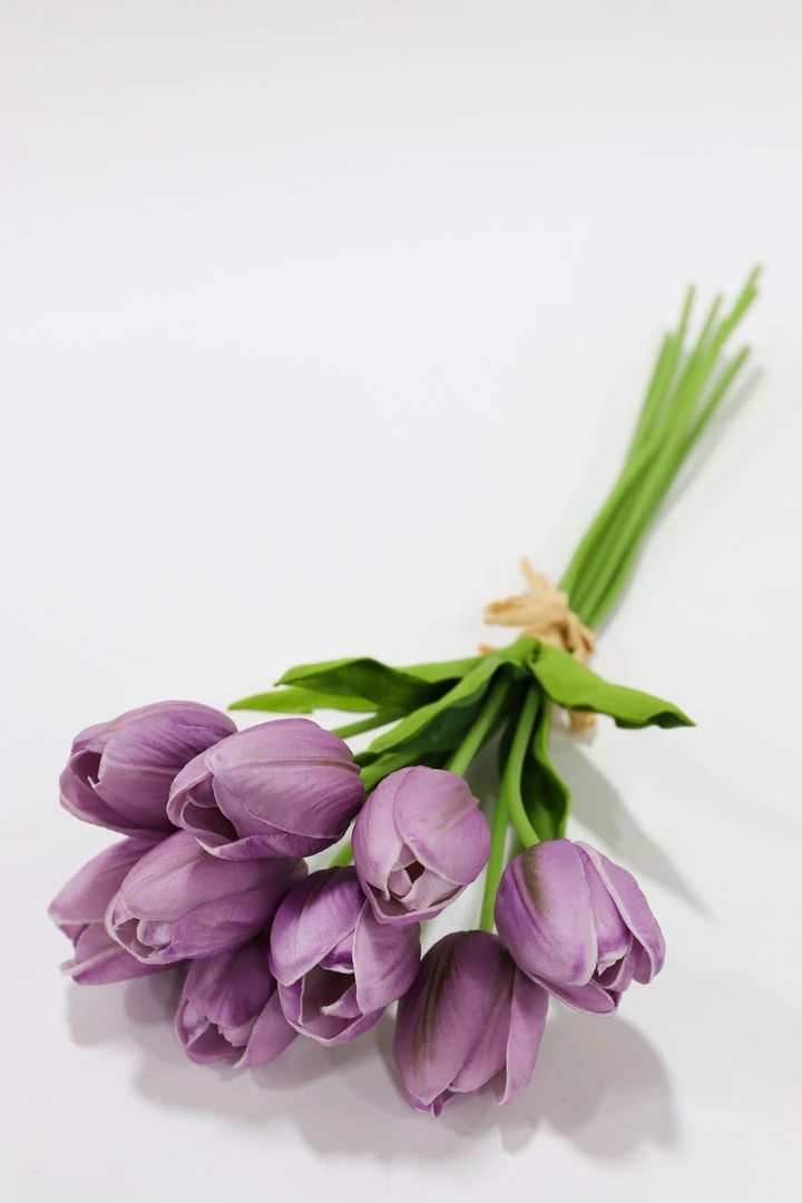 Inspire Me! Home Decor Real Touch Purple Tulip Bundle (3 Shades) 6 Inspire Me! Home Decor Real Touch Purple Tulip Bundle (3 Shades)