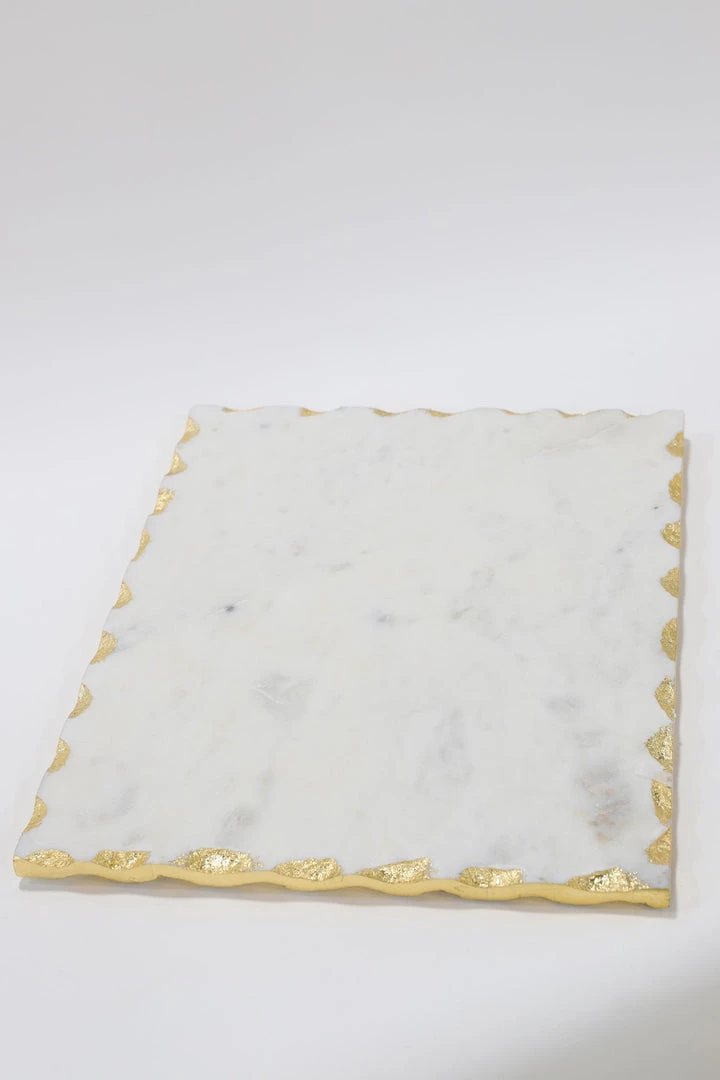 Inspire Me! Home Decor Marble Tray With Metallic Edge (2 Colors) 16 Inspire Me! Home Decor Marble Tray With Metallic Edge (2 Colors)