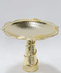 Inspire Me! Home Decor Gold Detailed Pedestal Cake Stand