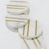Inspire Me! Home Decor Marble Round Coasters With Gold Inlay (Set Of 4) 2 Inspire Me! Home Decor Marble Round Coasters With Gold Inlay (Set Of 4)