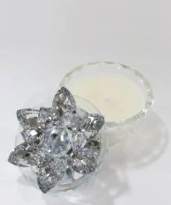 Inspire Me! Home Decor Crystal Lotus Top Candle (2 Colors)