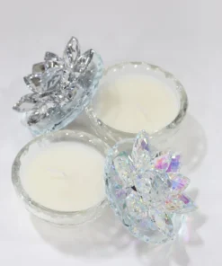 Inspire Me! Home Decor Crystal Lotus Top Candle (2 Colors)