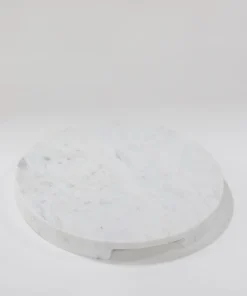 Inspire Me! Home Decor Round Marble Tray With Handle Grooves 9 Inspire Me! Home Decor Round Marble Tray With Handle Grooves