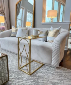 Inspire Me! Home Decor Gold Mirror Top C Table