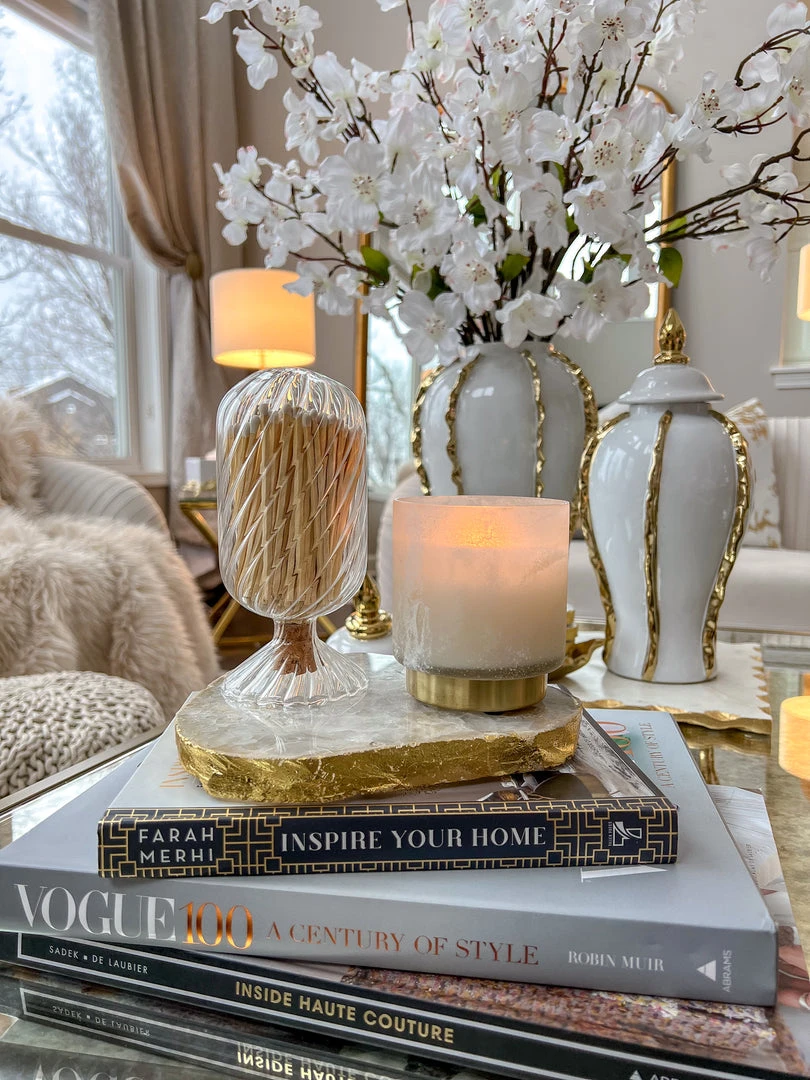 Inspire Me! Home Decor Metallic Gold Edge Agate Trivet 3 Inspire Me! Home Decor Metallic Gold Edge Agate Trivet