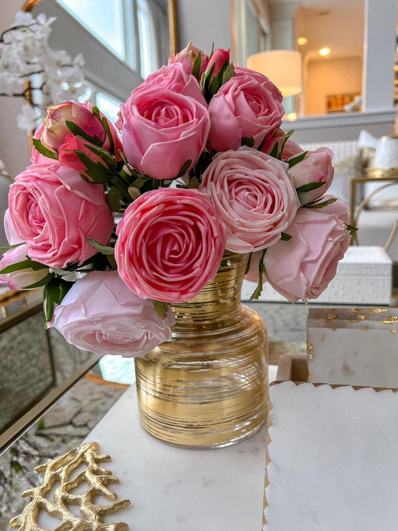 Inspire Me! Home Decor Floral Stems Real Touch Rose Bundle (2 Colors) 3 Inspire Me! Home Decor Floral Stems Real Touch Rose Bundle (2 Colors)