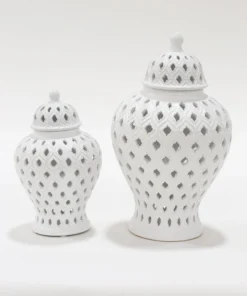 Inspire Me! Home Decor Small White Ginger Jar 9 Inspire Me! Home Decor Small White Ginger Jar