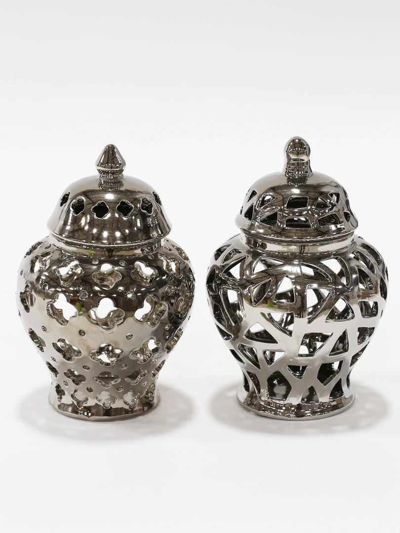 Inspire Me! Home Decor Silver Extra Mini Ginger Jar 5 Inspire Me! Home Decor Silver Extra Mini Ginger Jar