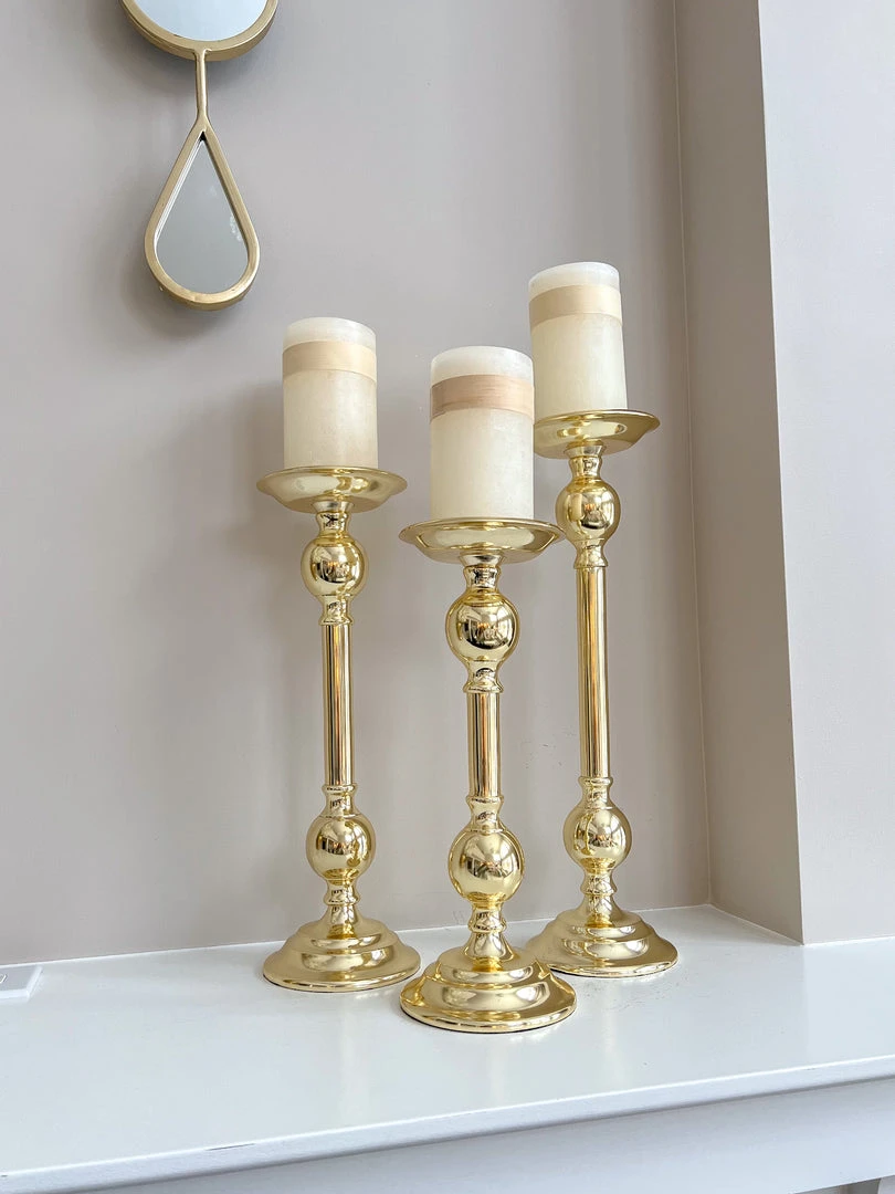 Inspire Me! Home Decor Gold Bead Detailed Candleholder (3 Sizes) 7 Inspire Me! Home Decor Gold Bead Detailed Candleholder (3 Sizes)