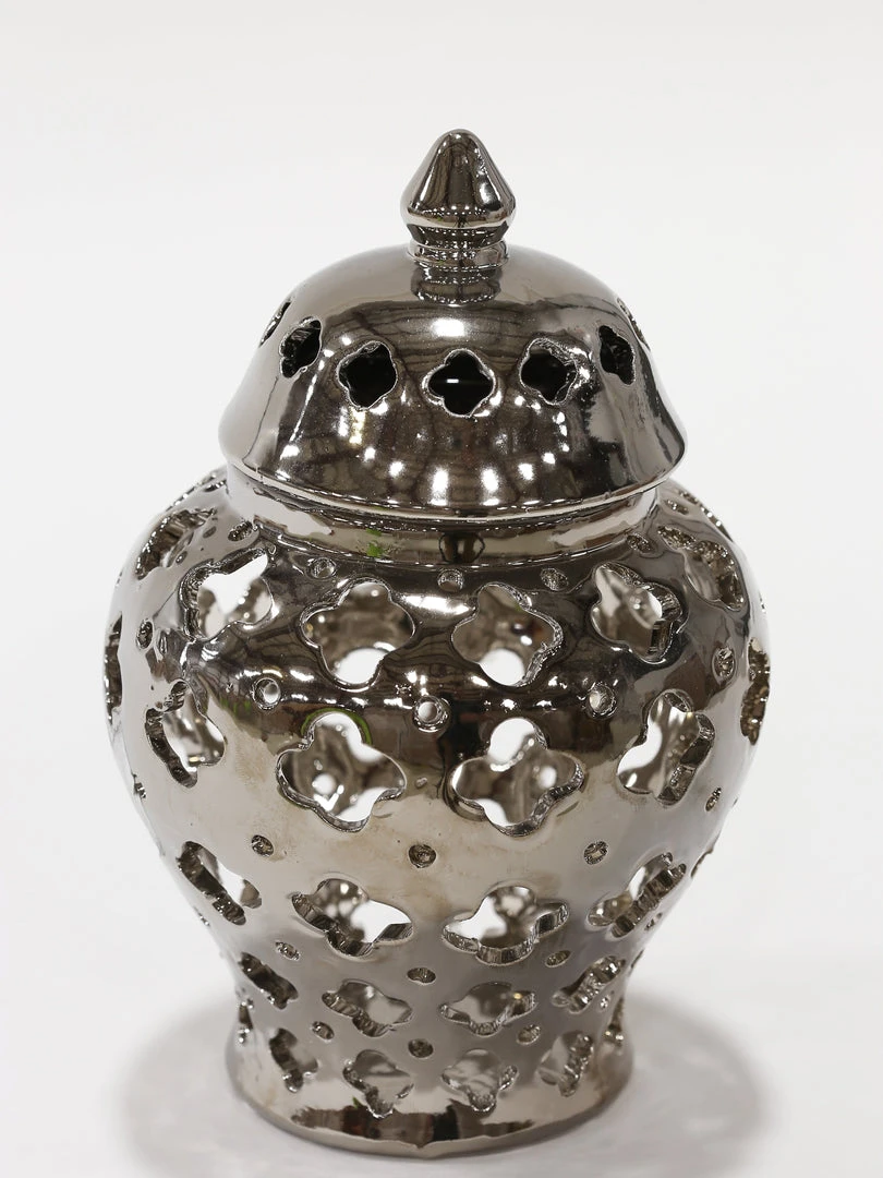 Inspire Me! Home Decor Silver Extra Mini Ginger Jar 4 Inspire Me! Home Decor Silver Extra Mini Ginger Jar