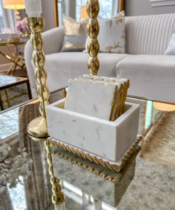 Inspire Me! Home Decor White Marble Decorative Box