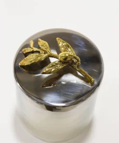 Inspire Me! Home Decor Silver And Gold Detailed Lid Candle - Vanilla (6 Styles)