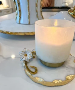 Inspire Me! Home Decor Round Marble Detailed Trivet (2 Styles)