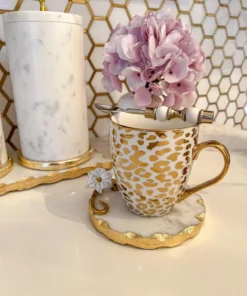 Inspire Me! Home Decor Round Marble Detailed Trivet (2 Styles)