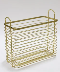 Inspire Me! Home Decor Tall Gold Metal Baskets (Set Of 2) 8 Inspire Me! Home Decor Tall Gold Metal Baskets (Set Of 2)