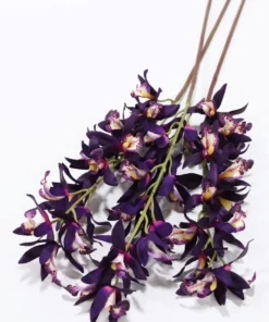 Inspire Me! Home Decor Deep Purple Dendrobium Orchid Stem