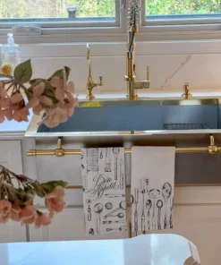 Inspire Me! Home Decor Set Of 2 Black And White Kitchen Utensil Towels (3 Styles)