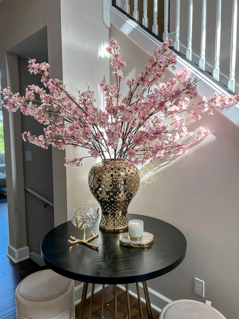 Inspire Me! Home Decor Floral Stems 51" Pink & Cream Cherry Blossom Stem 3 Inspire Me! Home Decor Floral Stems 51" Pink & Cream Cherry Blossom Stem