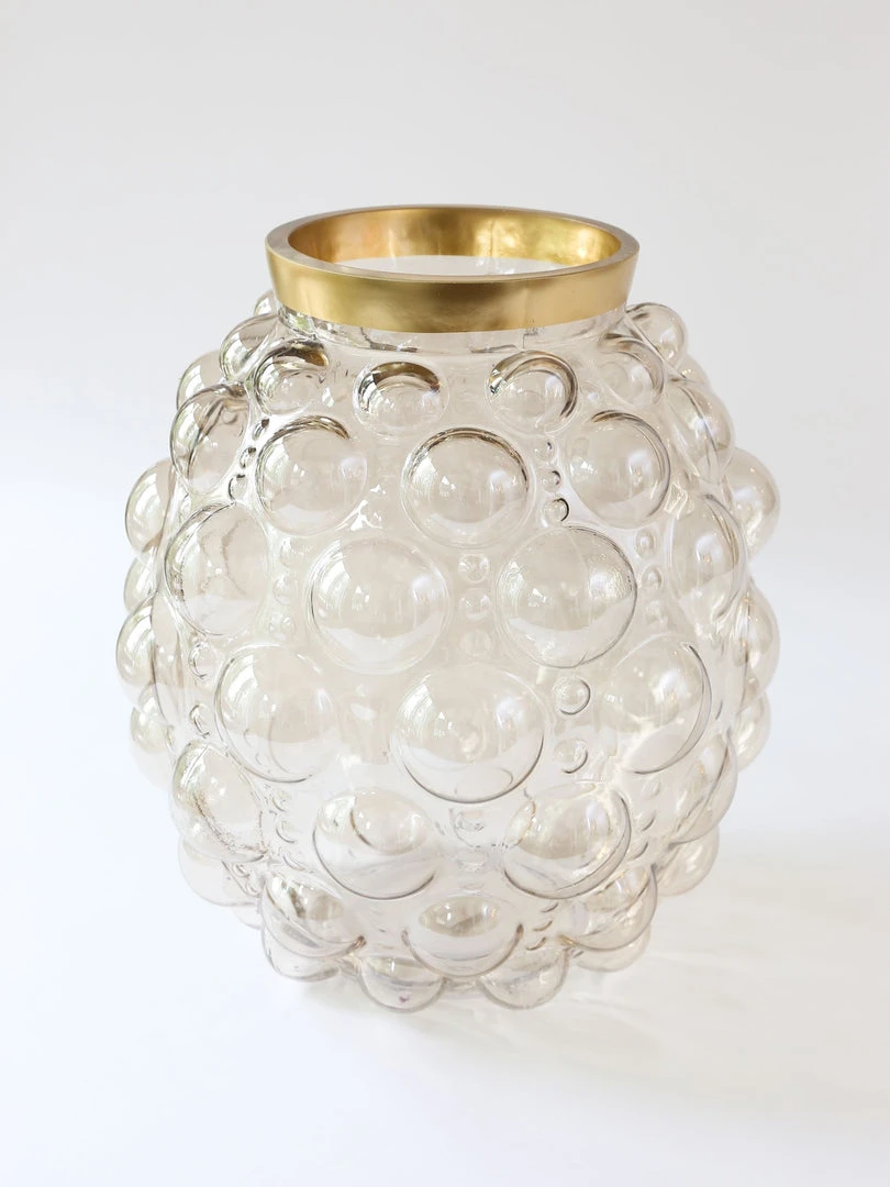 Inspire Me! Home Decor Bubble Vase With Gold Rim (2 Sizes) 6 Inspire Me! Home Decor Bubble Vase With Gold Rim (2 Sizes)