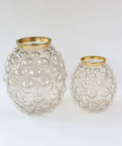 Inspire Me! Home Decor Bubble Vase With Gold Rim (2 Sizes) 9 Inspire Me! Home Decor Bubble Vase With Gold Rim (2 Sizes)