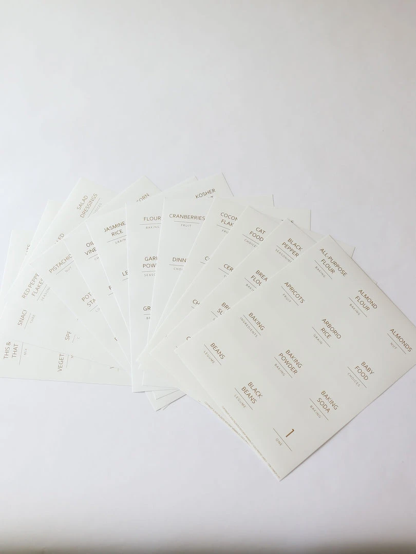 Inspire Me! Home Decor Gold Pantry Labels 4 Inspire Me! Home Decor Gold Pantry Labels