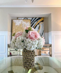 Inspire Me! Home Decor Gold Vase With Petal Design