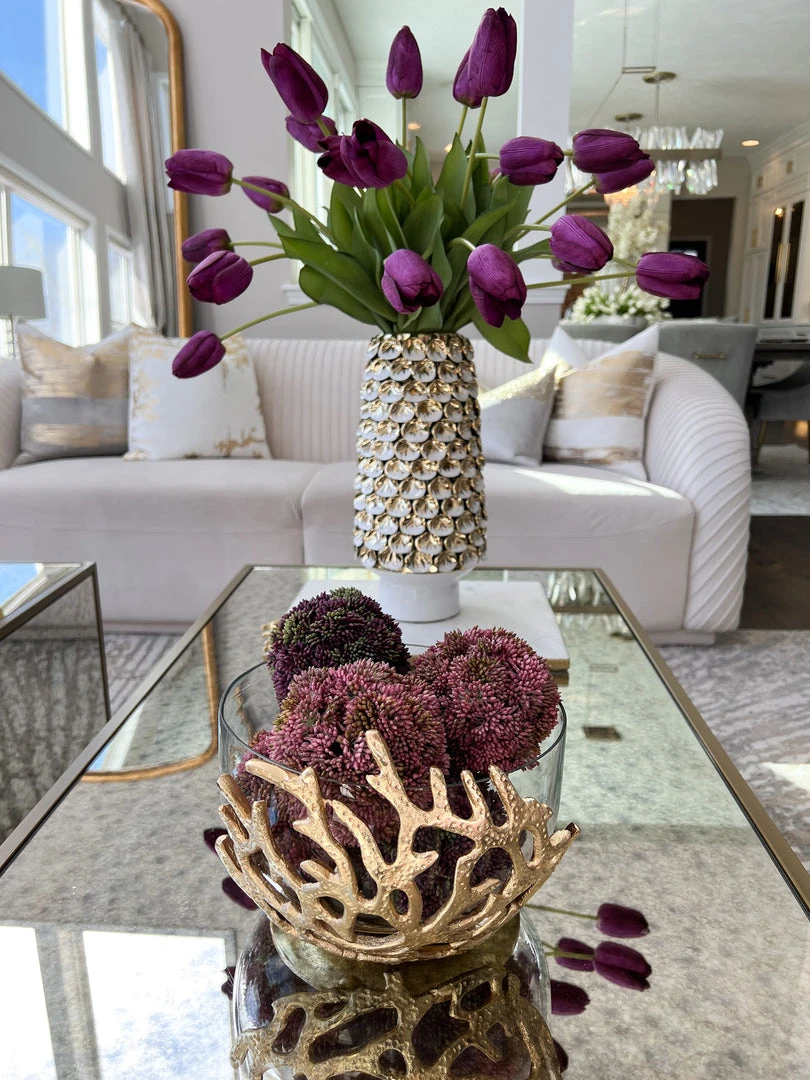 Inspire Me! Home Decor Bowls With Gold Textured Design (3 Sizes) 5 Inspire Me! Home Decor Bowls With Gold Textured Design (3 Sizes)