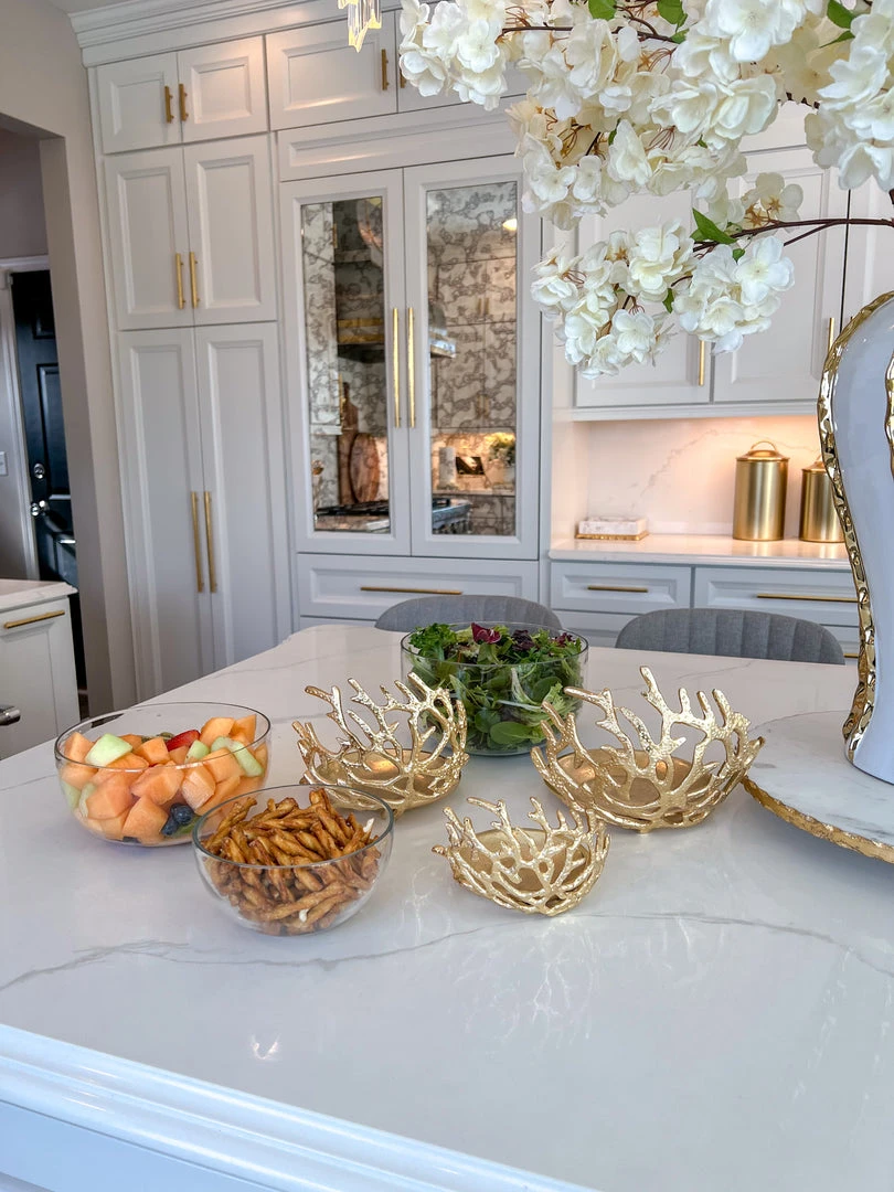 Inspire Me! Home Decor Bowls With Gold Textured Design (3 Sizes) 7 Inspire Me! Home Decor Bowls With Gold Textured Design (3 Sizes)