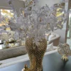 Inspire Me! Home Decor White Leaf Stem With Gold Berries