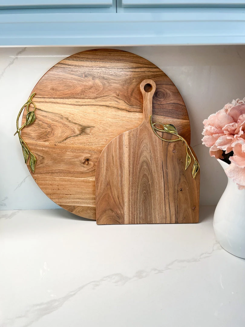Inspire Me! Home Decor Large Wood Charcuterie Board Leaf Design (2 Styles) 5 Inspire Me! Home Decor Large Wood Charcuterie Board Leaf Design (2 Styles)