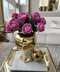 Inspire Me! Home Decor Gold Hexagon Ginger Jar (2 Sizes) 12 Inspire Me! Home Decor Gold Hexagon Ginger Jar (2 Sizes)