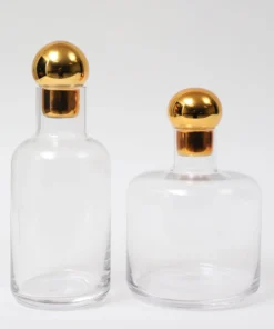 Inspire Me! Home Decor Decanter With Gold Round Top (2 Sizes)