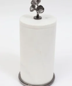 Inspire Me! Home Decor Marble Canisters With Floral Design Lid (2 Colors, 3 Sizes) Gold