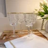 Inspire Me! Home Decor Set Of 4 Goblets With Gold Rim