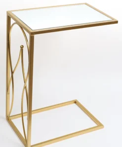 Inspire Me! Home Decor Gold Mirror Top C Table