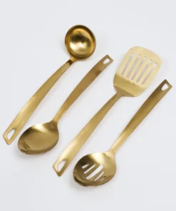 Inspire Me! Home Decor Matte Gold Slotted Serving Spoon