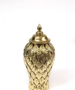 Inspire Me! Home Decor Gold Petal Textured Ginger Jars (3 Sizes)