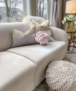 Inspire Me! Home Decor Soft Pink Velvet Knot Pillow (3 Sizes) Pillows