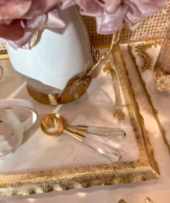 Inspire Me! Home Decor Gold Set Of 4 Spoons With Acrylic Handle (2 Colors)