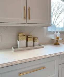 Inspire Me! Home Decor White Hammered Jar With Gold Border & Lid (3 Sizes) 11 Inspire Me! Home Decor White Hammered Jar With Gold Border & Lid (3 Sizes)