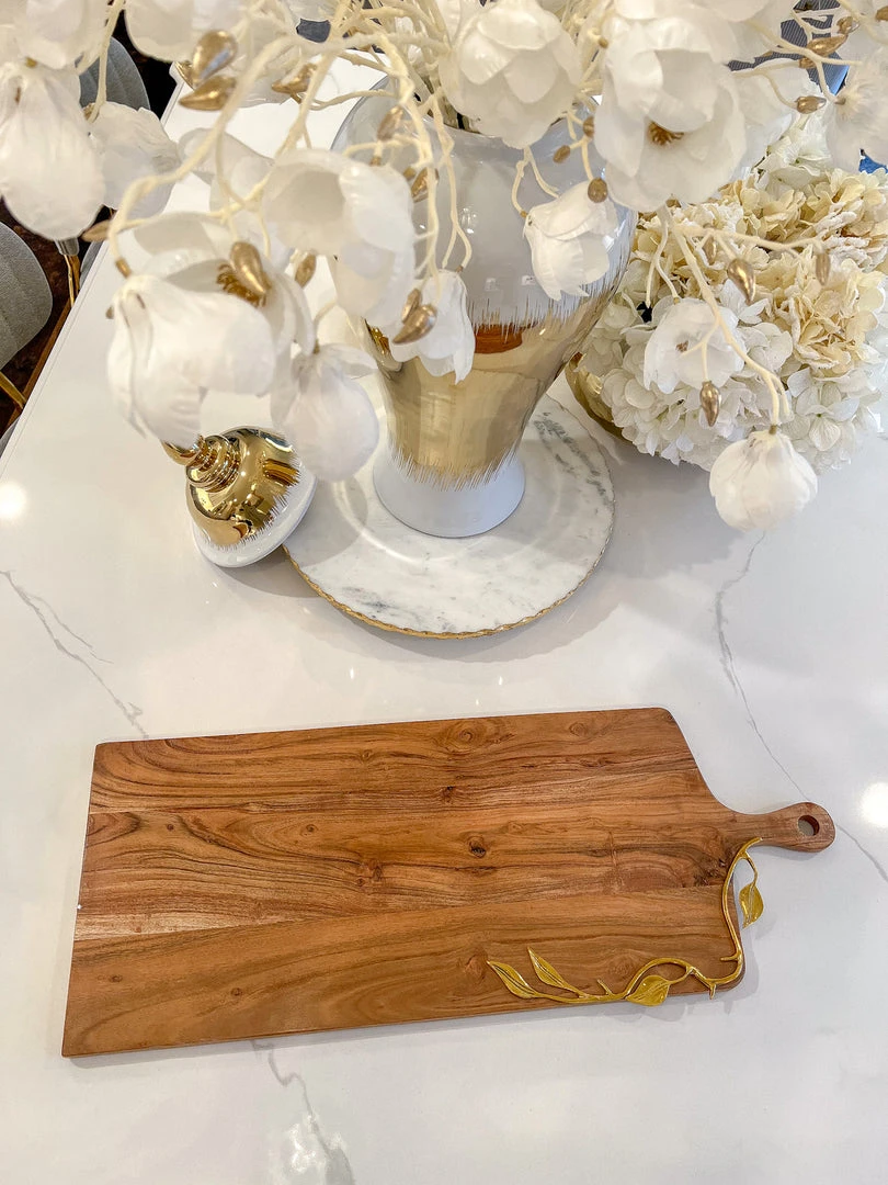 Inspire Me! Home Decor Large Wood Charcuterie Board Leaf Design (2 Styles) 8 Inspire Me! Home Decor Large Wood Charcuterie Board Leaf Design (2 Styles)
