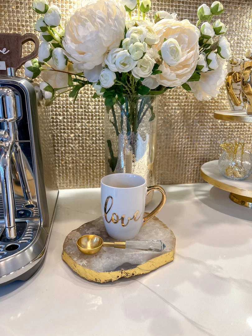 Inspire Me! Home Decor White Mug With Gold Handle (2 Styles) 3 Inspire Me! Home Decor White Mug With Gold Handle (2 Styles)