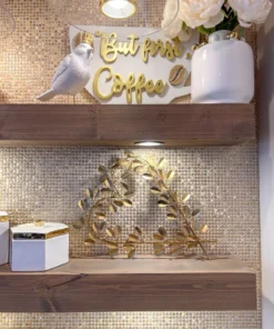 Inspire Me! Home Decor Gold Heart Wreath