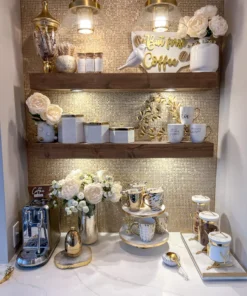 Inspire Me! Home Decor Gold Heart Wreath