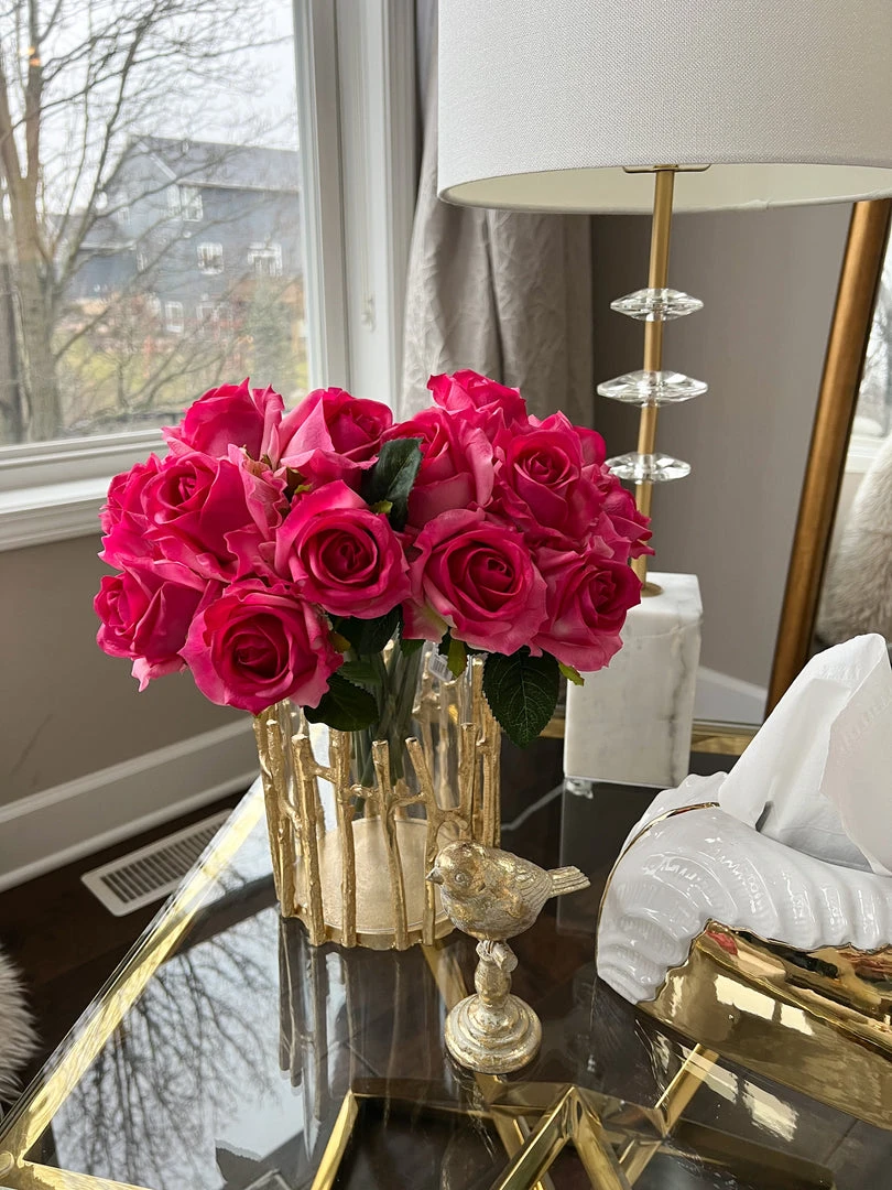 Inspire Me! Home Decor 12" Real Touch Rose Bundle (3 Colors) 5 Inspire Me! Home Decor 12" Real Touch Rose Bundle (3 Colors)