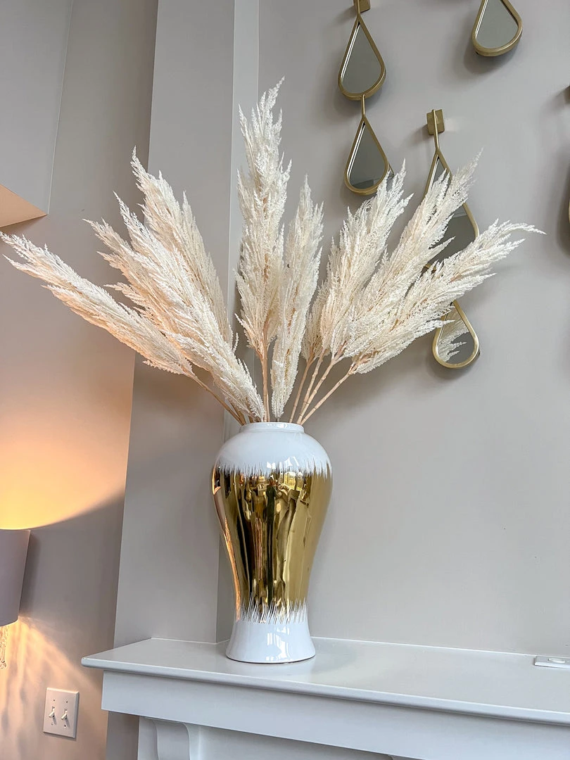 Inspire Me! Home Decor 46" White Pampa Stem Floral Stems 3 Inspire Me! Home Decor 46" White Pampa Stem Floral Stems